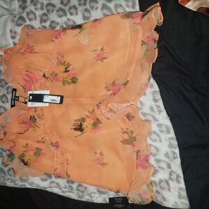 Floral Orange Women's Top